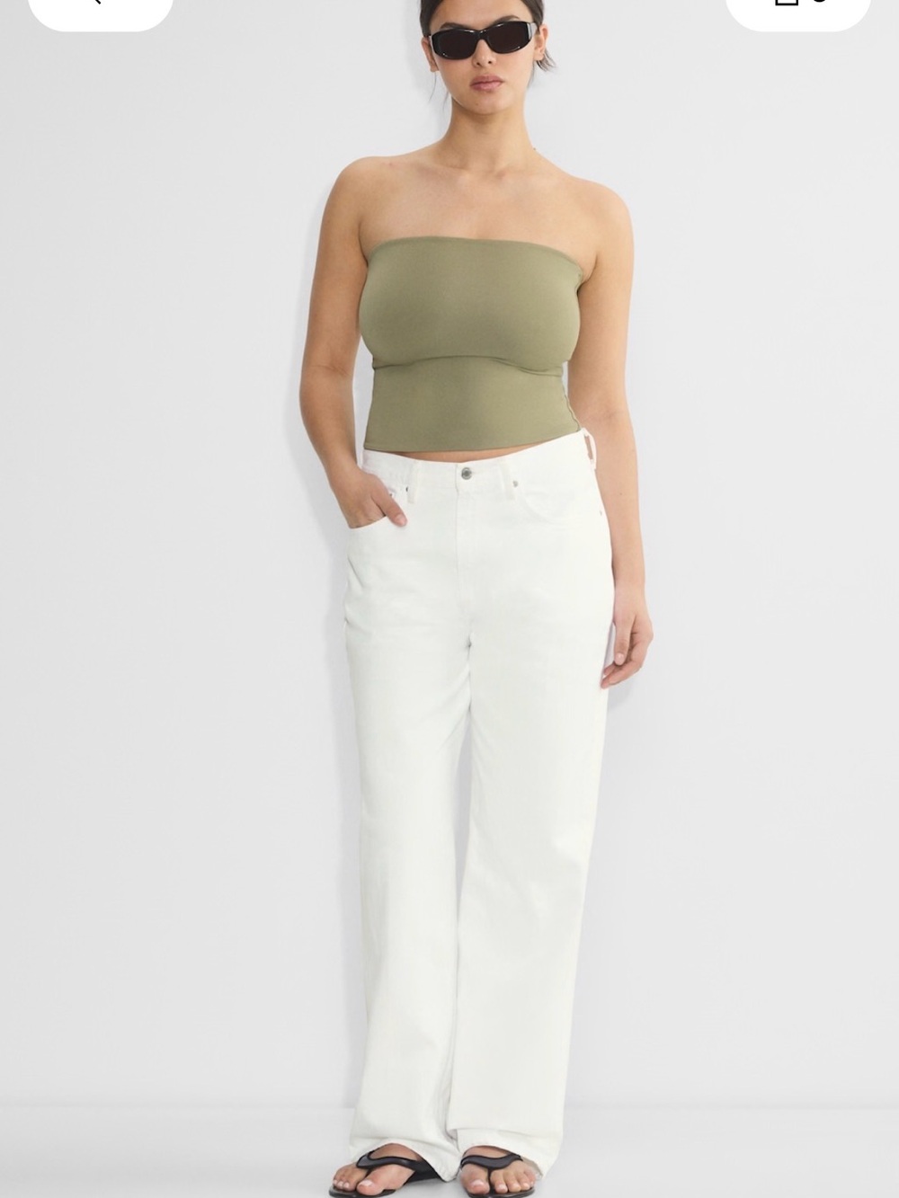 Aritzia Olive Original Contour Tube top